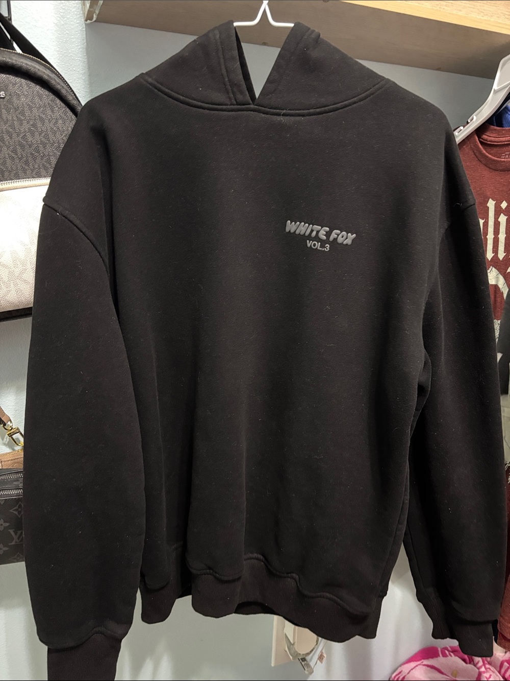 White Fox Boutique Black Cowl-Neck Sweatshirt